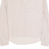 Womens Blouse Pink V-Neck Long Sleeve S