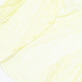 Womens Printed Blouse Yellow V-Neck 3/4 Sleeve 90s Viscose Paisley L