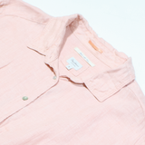 PEPE JEANS Womens Blouse Pink Button Neck Long Sleeve M