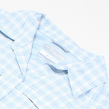 COLUMBIA Womens Shirt Blue Button Neck Check M