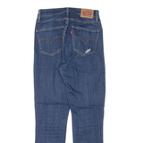 LEVI'S 721 High Rise Distressed Womens Jeans Blue Slim Skinny W26 L27