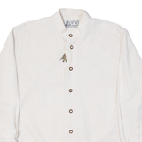 SIGI Mens Plain Shirt Beige Long Sleeve XL