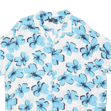 C AND A Slim Fit Mens Hawaiian Shirt White Floral XL