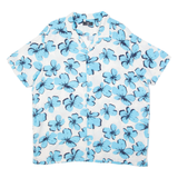 C AND A Slim Fit Mens Hawaiian Shirt White Floral XL