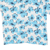 C AND A Slim Fit Mens Hawaiian Shirt White Floral XL