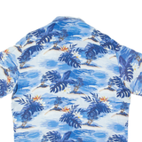 C AND A Mens Hawaiian Shirt Blue Floral M