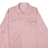 KINGS CLUB Mens Plain Shirt Pink Long Sleeve L