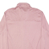 KINGS CLUB Mens Plain Shirt Pink Long Sleeve L