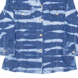 Acid Wash Womens Denim Shirt Blue Long Sleeve L
