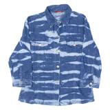 Acid Wash Womens Denim Shirt Blue Long Sleeve L