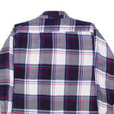AUCAN Mens Shirt Blue Plaid Long Sleeve XL