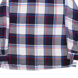 AUCAN Mens Shirt Blue Plaid Long Sleeve XL