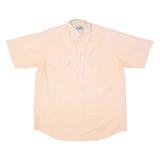 LES CHEMISES Mens Plain Shirt Orange M