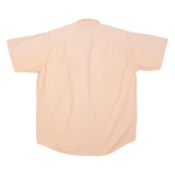LES CHEMISES Mens Plain Shirt Orange M