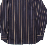 PAUL & SHARK Mens Shirt Brown Striped Long Sleeve L