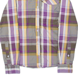 COLUMBIA Womens Shirt Purple Nylon Check Long Sleeve XS