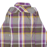 COLUMBIA Womens Shirt Purple Nylon Check Long Sleeve XS