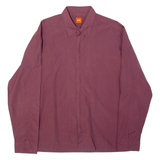 HUGO BOSS Zipped Mens Plain Shirt Red Long Sleeve XL