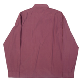 HUGO BOSS Zipped Mens Plain Shirt Red Long Sleeve XL