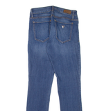 GUESS Power Curvy Mid Womens Jeans Blue Slim Skinny Stone Wash W27 L30