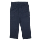 DICKIES Workwear Cargo Mens Trousers Blue Regular Straight W38 L28