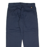 DICKIES Mens Twill Trousers Blue Relaxed Straight W38 L30