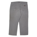 DICKIES Carpenter Workwear Mens Canvas Trousers Grey Regular Straight W40 L30