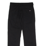 DICKIES Workwear Mens Twill Trousers Black Slim Straight W36 L30