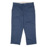 DICKIES Blanket Lined Workwear Mens Twill Trousers Blue Regular Straight W38 L28