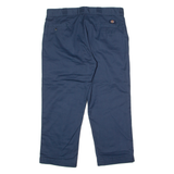 DICKIES Blanket Lined Workwear Mens Twill Trousers Blue Regular Straight W38 L28