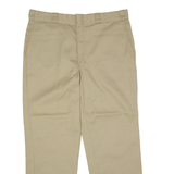 DICKIES Workwear Mens Twill Trousers Beige Regular Straight W38 L30