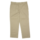 DICKIES Workwear Mens Twill Trousers Beige Regular Straight W38 L30