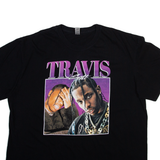 GILDAN Travis Scott Mens Band T-Shirt Black USA 2XL