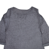 HARD ROCK CAFE Womens T-Shirt Grey 3/4 Sleeve M