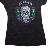 BLUE 84 Skull Womens T-Shirt Grey M