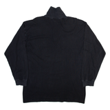 SPORTING LIFE Mens T-Shirt Grey Long Sleeve 1/4 Zip L