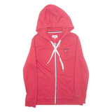 TOMMY JEANS Mens Red Hoodie Full Zip S