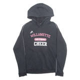 ADIDAS Willamette Wolverines Cheer Mens Black Hoodie USA L