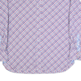 TOMMY HILFIGER Mens Shirt Blue Plaid Long Sleeve L