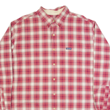CHAPS Mens Shirt Red Plaid Long Sleeve L