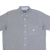 CHAPS Mens Shirt Black Check L