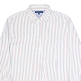 TOMMY HILFIGER Mens Shirt White Striped Long Sleeve L