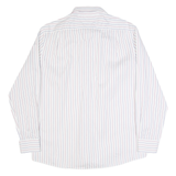 TOMMY HILFIGER Mens Shirt White Striped Long Sleeve L