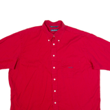 NAUTICA Mens Plain Shirt Red XL