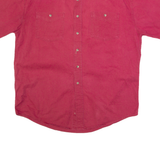 AUSTIN Mens Plain Shirt Red 90s L