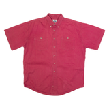 AUSTIN Mens Plain Shirt Red 90s L