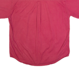 AUSTIN Mens Plain Shirt Red 90s L