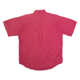 AUSTIN Mens Plain Shirt Red 90s L