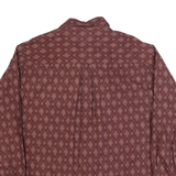 MUNSINGWEAR Mens Shirt Maroon Crazy Pattern Long Sleeve XL