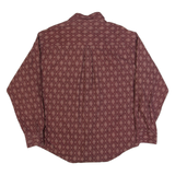 MUNSINGWEAR Mens Shirt Maroon Crazy Pattern Long Sleeve XL